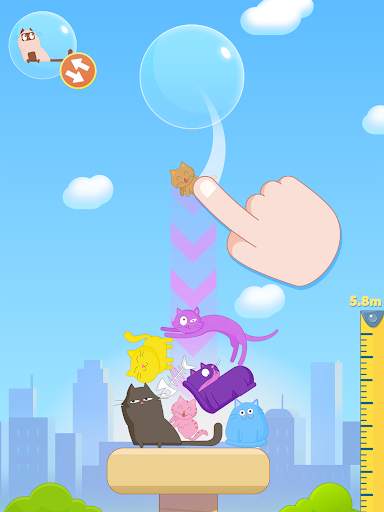 Cat Stack - Cute and Perfect Tower Builder Game! screenshot 14
