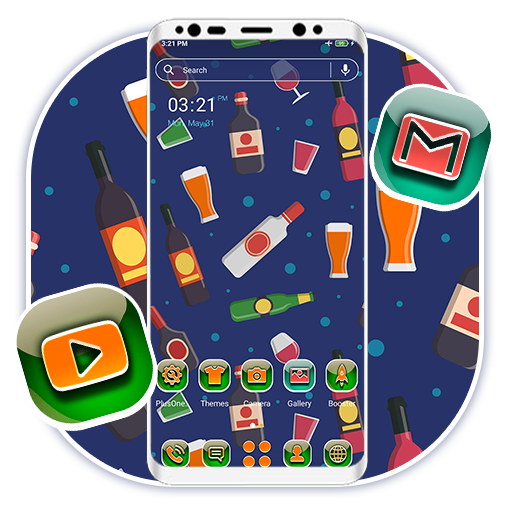 Bottle Pattern Launcher Theme icon