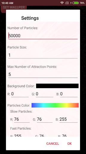 Particles live wallpaper screenshot 4