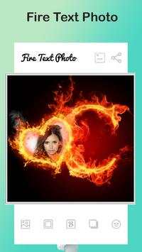 Fire Text Photo Frame screenshot 2