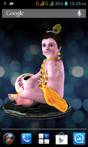 3D Little Krishna Live Wallpaper screenshot 2