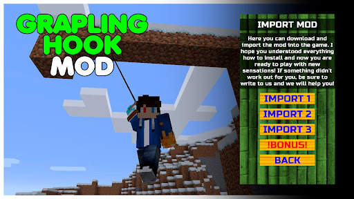 Grapling Hook Mod Minecraft PE स्क्रीनशॉट 2