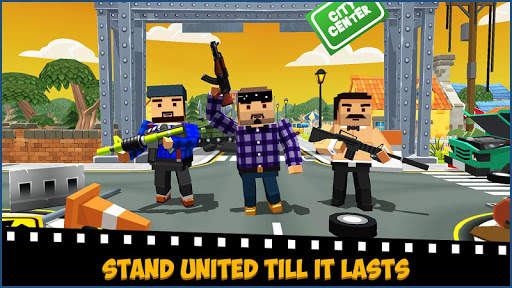 Fire Blocky Squad Firing Battleground - Free Games screenshot 2