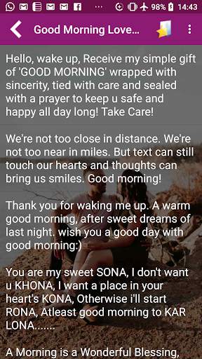 Romantic Love Sms screenshot 5