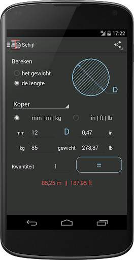 Metaal Gewicht Calculator screenshot 4