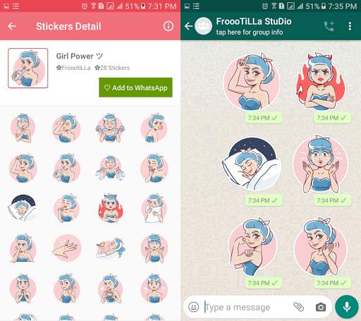 WAStickerApps - Pretty Girl Stickers screenshot 2