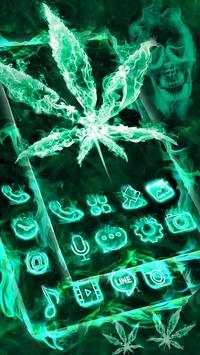 Neon Fire Weed Launcher Theme Live HD Wallpapers screenshot 2