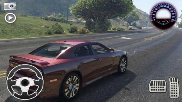 Driving Dodge Charger Muscle Race Simulator screenshot 1