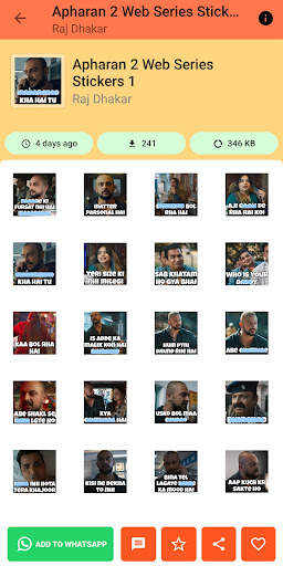 Mirzapur 2 Stickers For WA screenshot 8