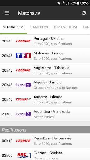Programme TV Foot screenshot 1