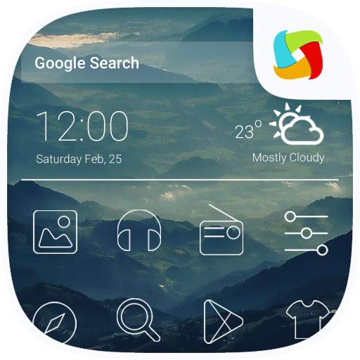 Line Theme for Mega Launcher 1.1