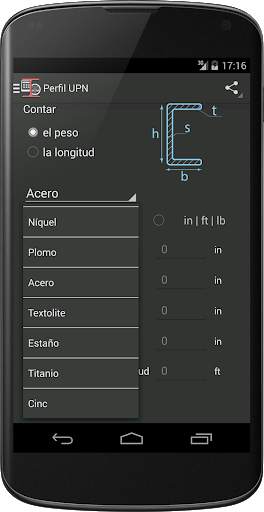 Calculo de Pesos Metales screenshot 3