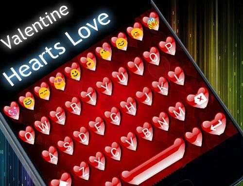 Valentine Red Emoji Keyboard screenshot 5