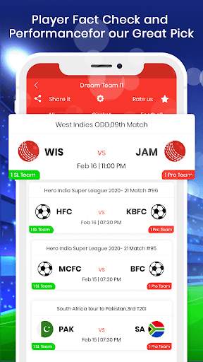 Dream Team 11 - Fantasy Cricket Prediction App screenshot 1