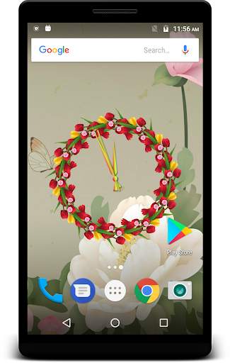 Flower Clock Live Wallpaper screenshot 4