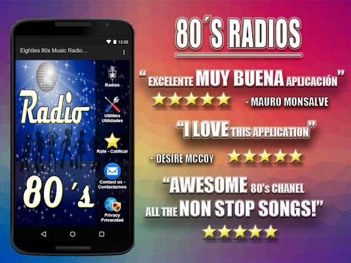 80s Music Radios Free. Eighties Radios Online screenshot 1
