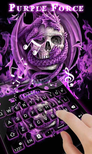 Purple Force GO Keyboard Theme screenshot 4