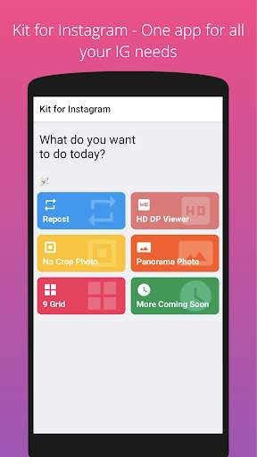 Kit for Instagram - Repost and Big Profile Photo screenshot 1