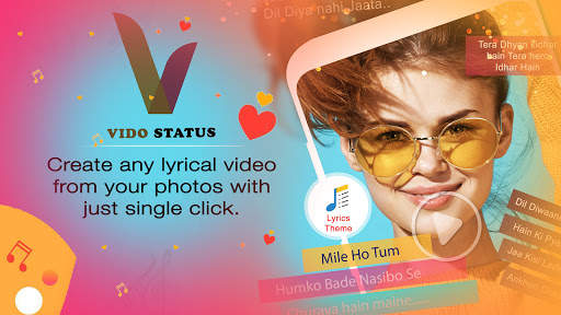Vido : Lyrical Video Status Maker & Vigo Video App screenshot 1