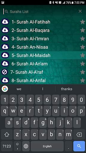 Listen Holy Quran Mp3 Audio  - Ability to download screenshot 5