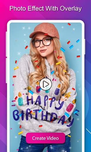 Birthday Video Maker with Song : Photo Slideshow screenshot 1