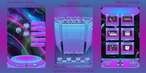 Neon 3D Next Launcher theme screenshot 2