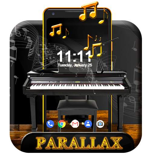 Gold Piano APUS Live Wallpaper 1.0