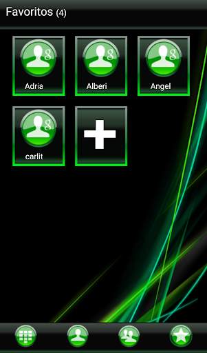 THEME GO CONTACTS AERO GREEN screenshot 3