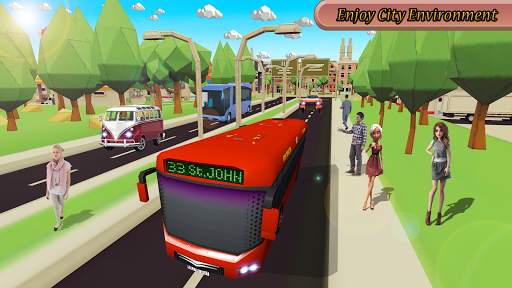 City Toon Bus Driving Game 2019 - bus simulator screenshot 7