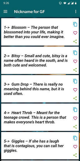 Cute Nicknames for girlfriend screenshot 2