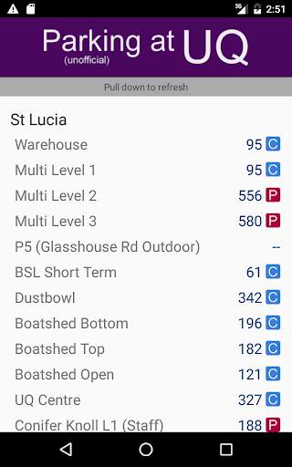 Parking at UQ screenshot 2