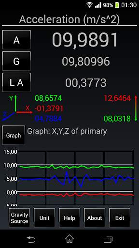 MRE Acceleration Meter screenshot 2