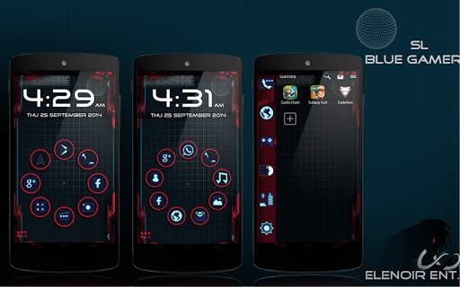 Smart Launcher Blue Gamer screenshot 2