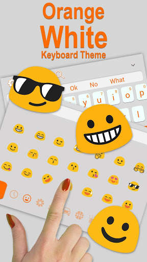 Orange White Keyboard Theme screenshot 3