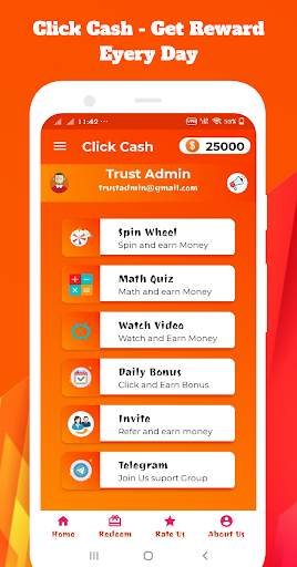 Click Cash - Get Reward Every Day screenshot 1