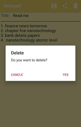 Notepad for android screenshot 4