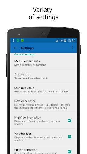 Barometer In Status Bar Lite screenshot 5