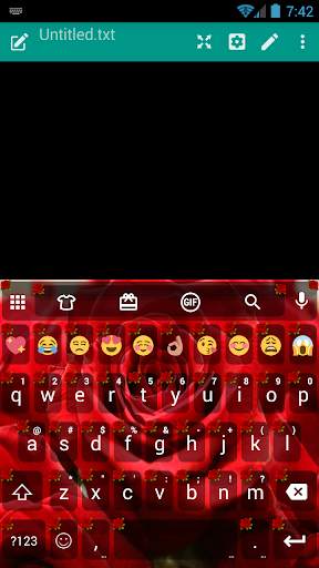 Love Rose Emoji Keyboard Theme screenshot 1