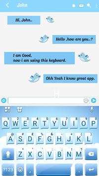 Blue Sms Message Keyboard Theme screenshot 1