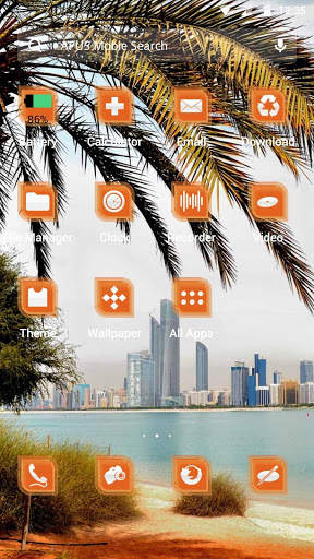 The palm trees theme for APUS screenshot 2