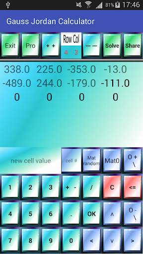 Gauss Jordan Calculator 1 تصوير الشاشة