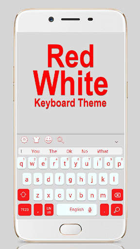 Red White Keyboard Theme screenshot 1