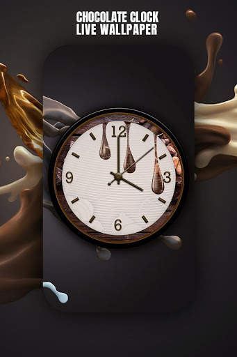 Chocolate Clock Live Wallpaper screenshot 1