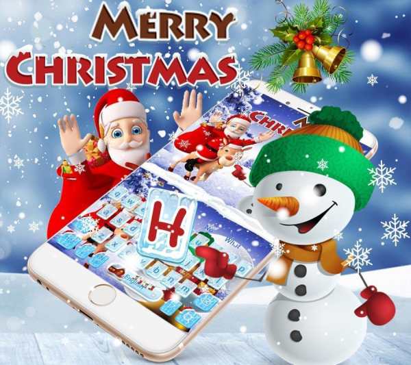 Snow Christmas Keyboard Theme स्क्रीनशॉट 1