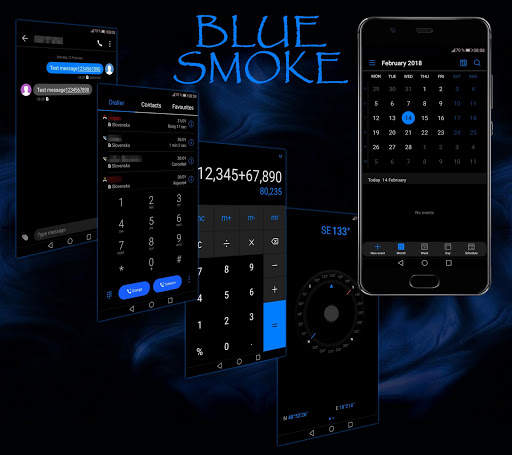 [EMUI 5/8/9.0]Blue Smoke Theme 2 تصوير الشاشة