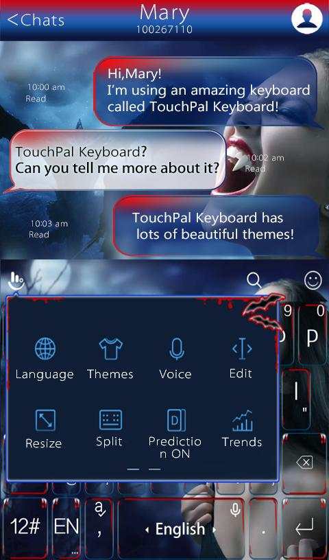 Vampire Keyboard Theme screenshot 4