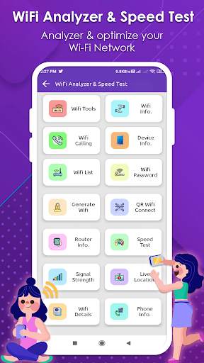 Auto Connect Wifi & Speed Test screenshot 1