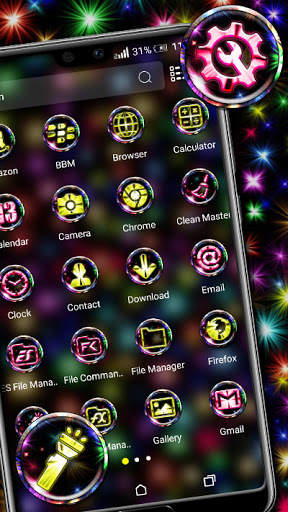 Shine Fireworks Launcher Theme screenshot 2