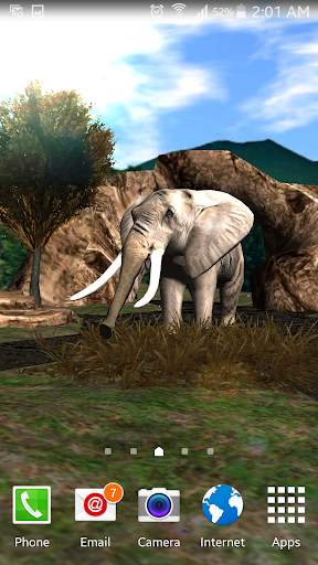 African Elephant 3d Lwp Lite screenshot 7
