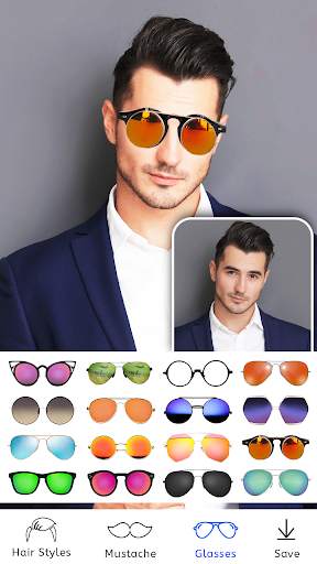HeroMooch : Man Beard, HairStyle, Moustache Editor screenshot 4